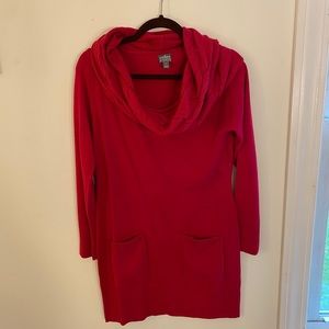 New York & Company Pink Cowl Neck Dress